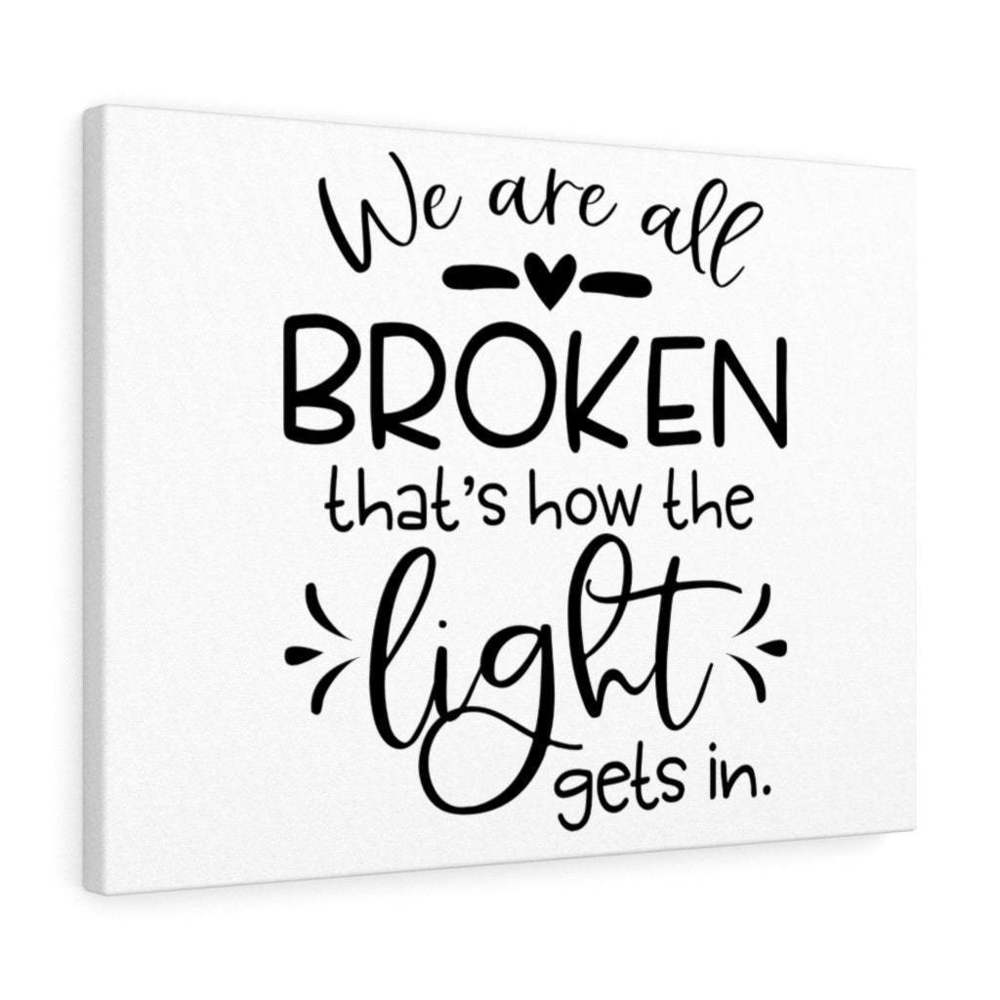 Scripture Sign  How The Light Gets In Bible Verse Canvas Christian Wall Art Rea